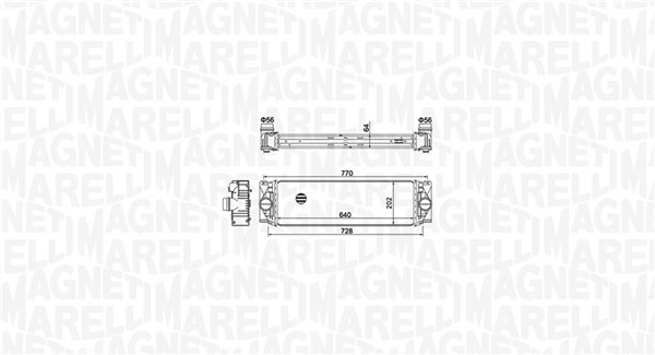 351319205050, Charge Air Cooler, MAGNETI MARELLI, 2E0145804A, A9065010201, 0706.3034, 30004582, 30505, 718.150, 818341, 8ML376777-391, 96526, CI368000P, MSA4582, CI368000S