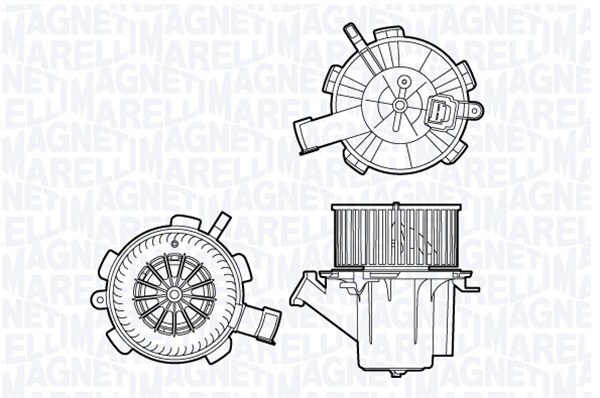 069412706010, Vnitřní ventilátor, Vnitřní ventilátor, MAGNETI MARELLI, A4518300108, A4518301600, A4518350007, A451835000728, 1.16.12134, 2911773, 334.014, 34198, 87208, 884578, 8EW351040-641, AB132000P, K92199, MC8018, AB132000S