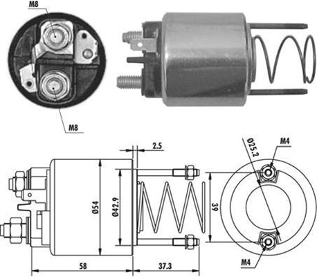 Solenoid Switch, starter - 940113050382 MAGNETI MARELLI - 132024, 181404, D9R90